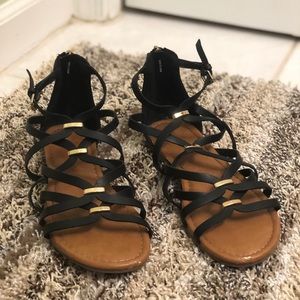 Black Gladiator Sandals